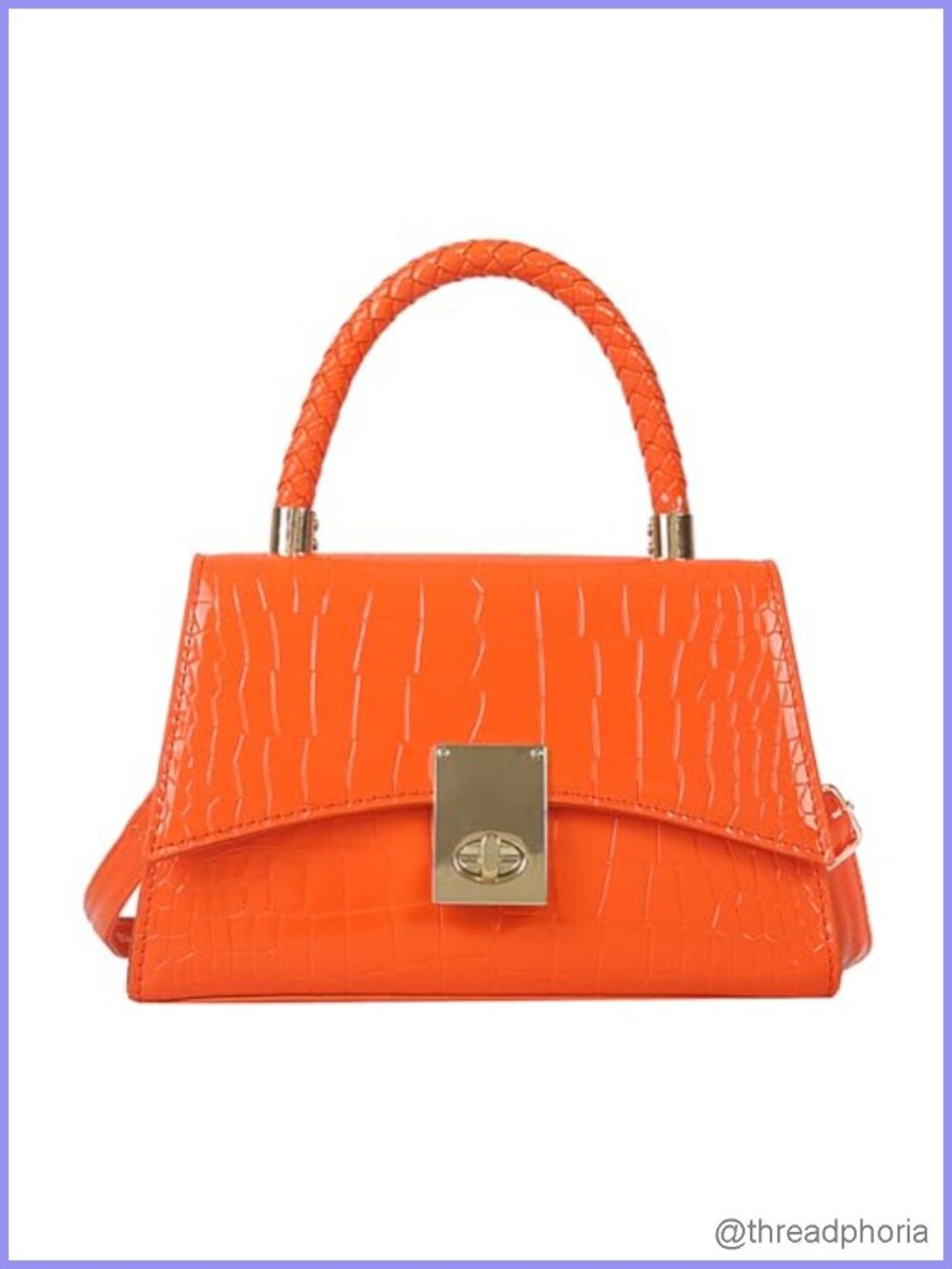 Women's Mini Patent Leather Crossbody Bag with Top Handle